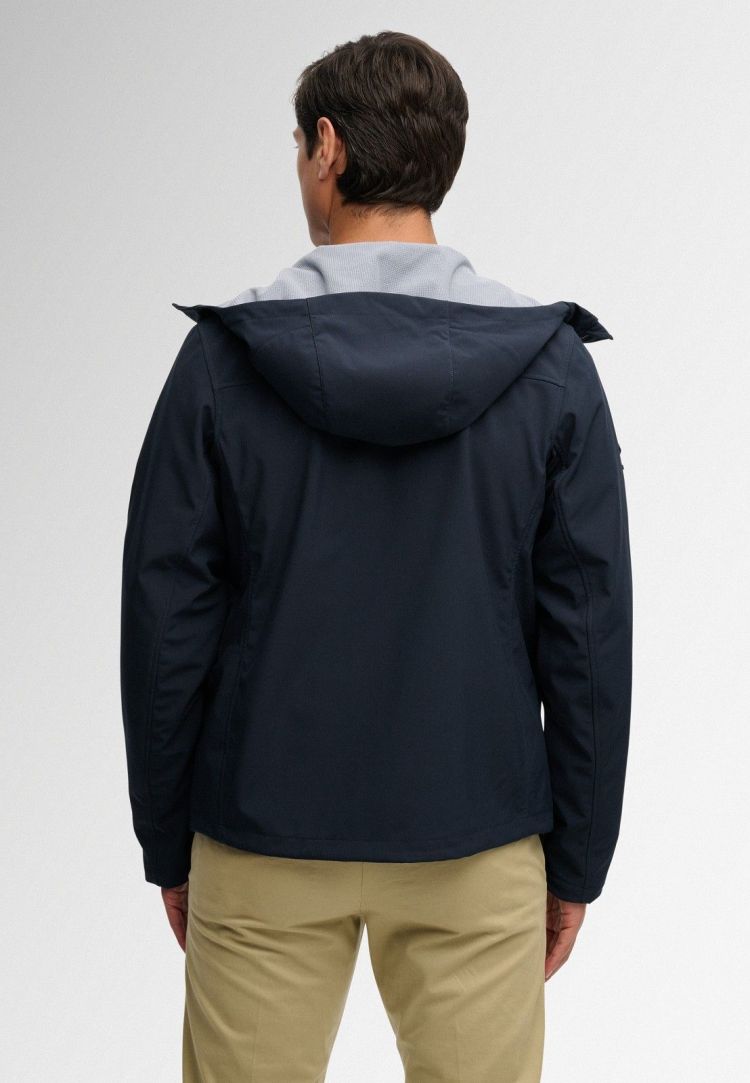 Superdry & Co Jas Blauw heren (HOODED SOFTSHELL TREKKER JACKET - M5012327A.98T) - GL Sport (Sluis)
