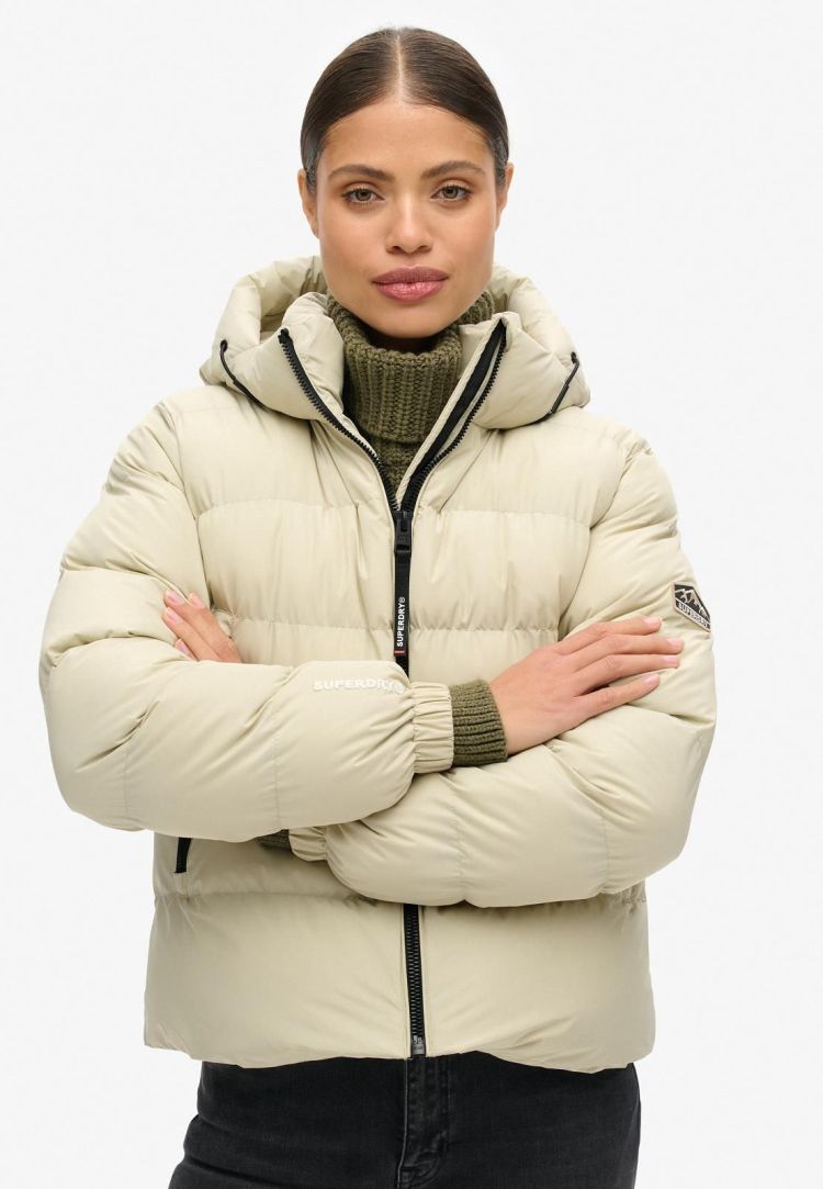 Superdry Jas Beige dames (HOODED SPORTS PUFFER JACKET - W5011721A.8PV) - GL Sport (Sluis)