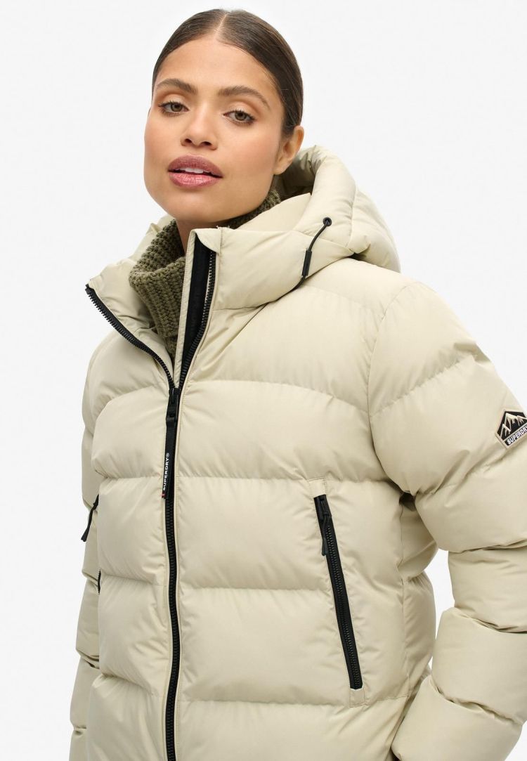 Superdry Jas Beige dames (HOODED SPORTS PUFFER JACKET - W5011721A.8PV) - GL Sport (Sluis)