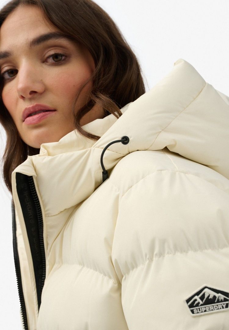 Superdry Jas Off-white dames (HOODED SPORTS PUFFER JACKET - W5011996A.71D) - GL Sport (Sluis)