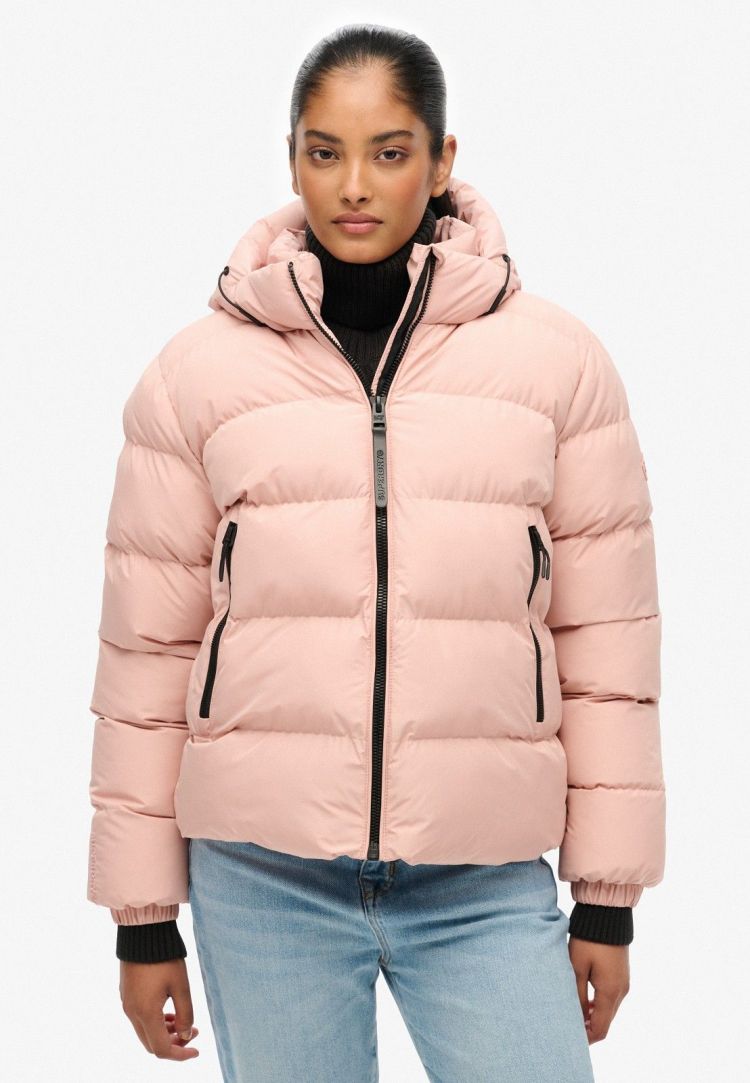 Superdry Jas Roze dames (HOODED SPORTS PUFFER JACKET - W5011996A.EQ8) - GL Sport (Sluis)