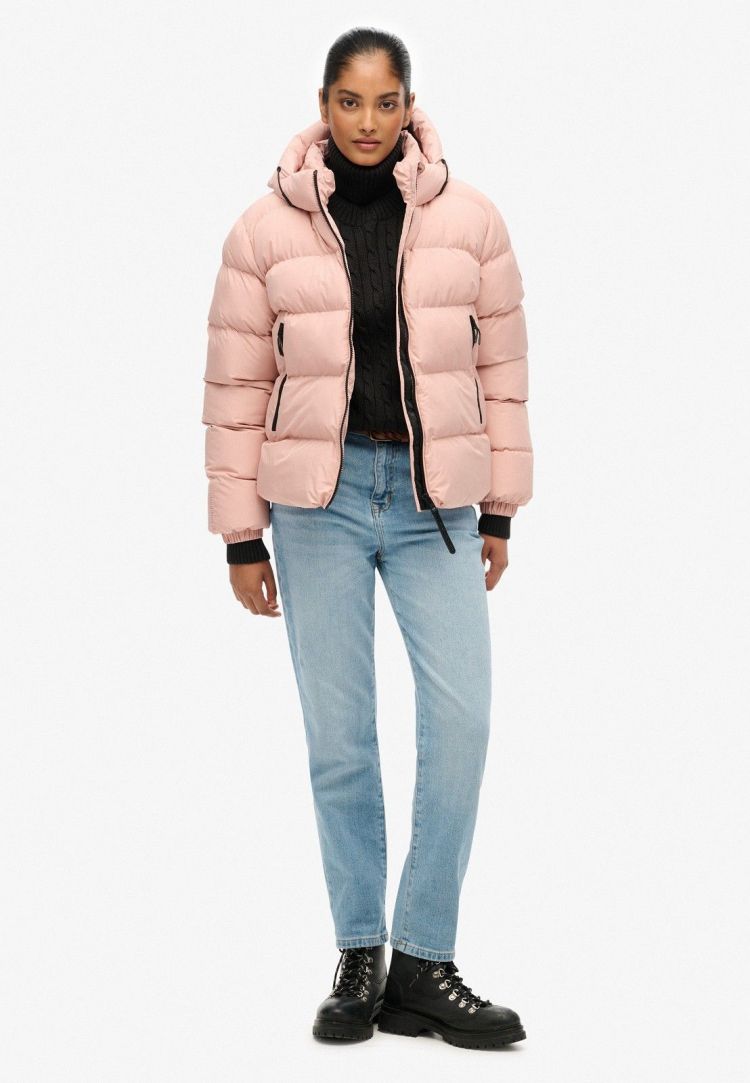 Superdry Jas Roze dames (HOODED SPORTS PUFFER JACKET - W5011996A.EQ8) - GL Sport (Sluis)