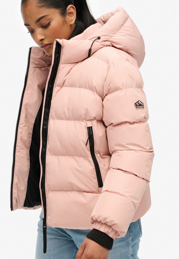 Superdry Jas Roze dames (HOODED SPORTS PUFFER JACKET - W5011996A.EQ8) - GL Sport (Sluis)