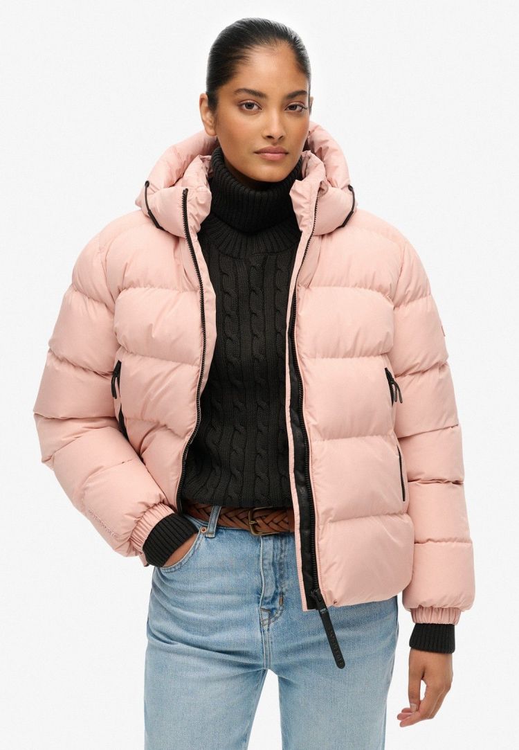 Superdry Jas Roze dames (HOODED SPORTS PUFFER JACKET - W5011996A.EQ8) - GL Sport (Sluis)
