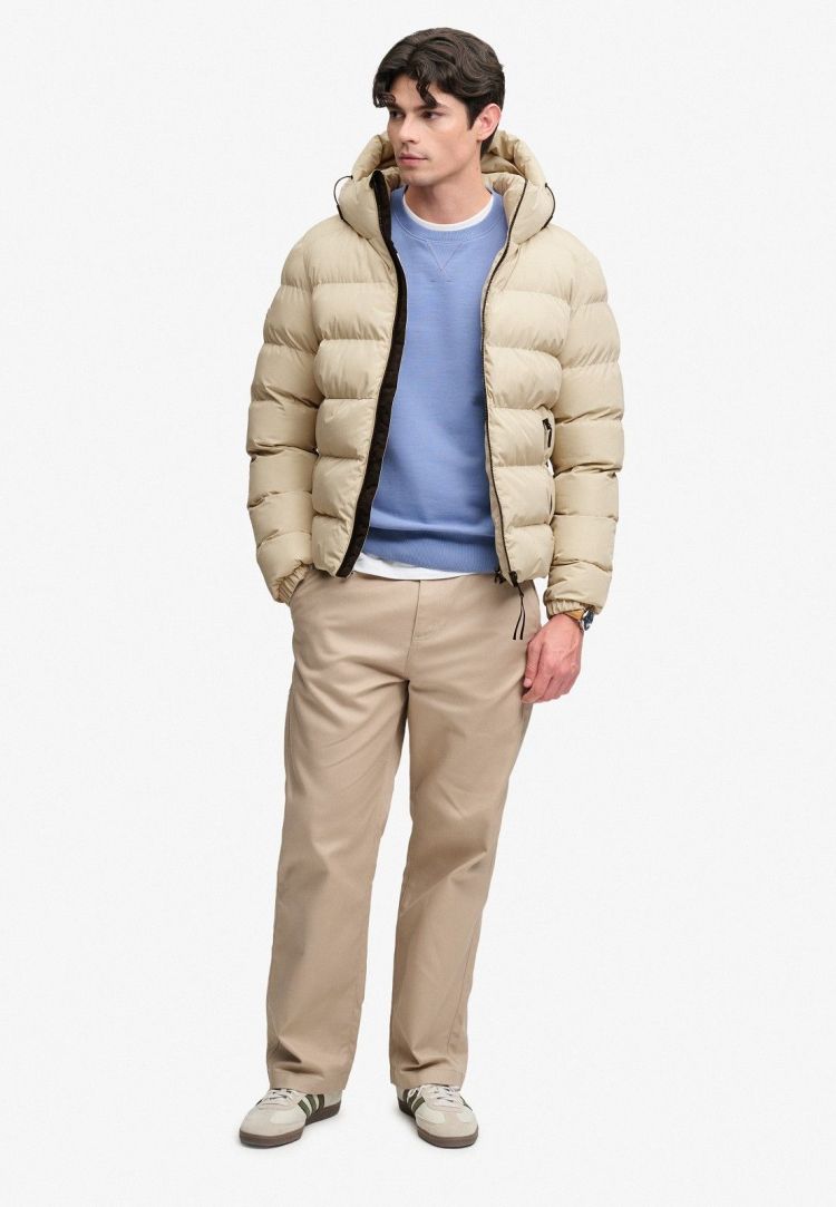 Superdry & Co Jas Creme heren (HOODED SPORTS PUFFER JACKET - M5011905A.L5O) - GL Sport (Sluis)