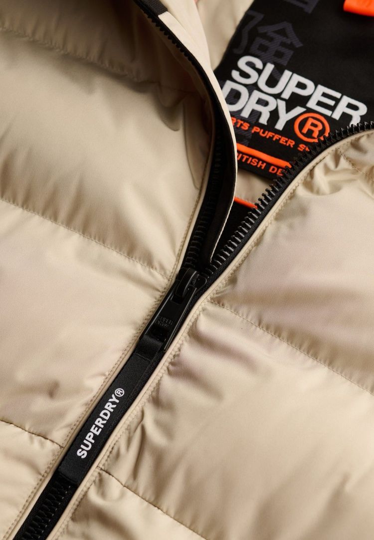Superdry & Co Jas Creme heren (HOODED SPORTS PUFFER JACKET - M5011905A.L5O) - GL Sport (Sluis)