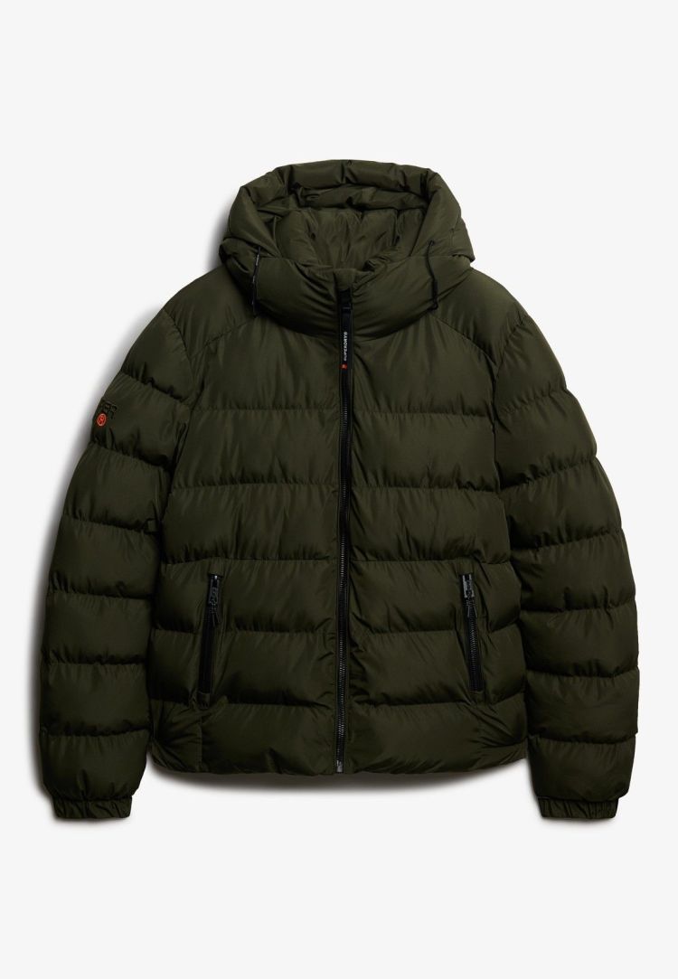 Superdry Jas Kaki heren (HOODED SPORTS PUFFER JACKET - M5011905A.H1Q) - GL Sport (Sluis)