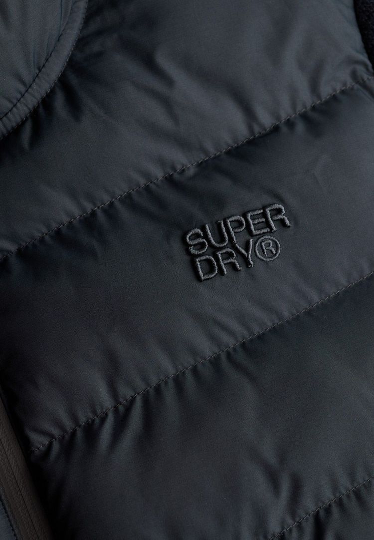 Superdry & Co Jas Blauw heren (HOODED STORM KNIT HYBRID JACKET - M5012530A.98T) - GL Sport (Sluis)