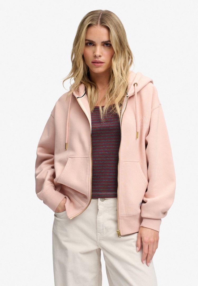 Superdry & Co Vest Roze dames (LUXE CASUAL ZIPHOOD  - W2012743A.7UJ) - GL Sport (Sluis)