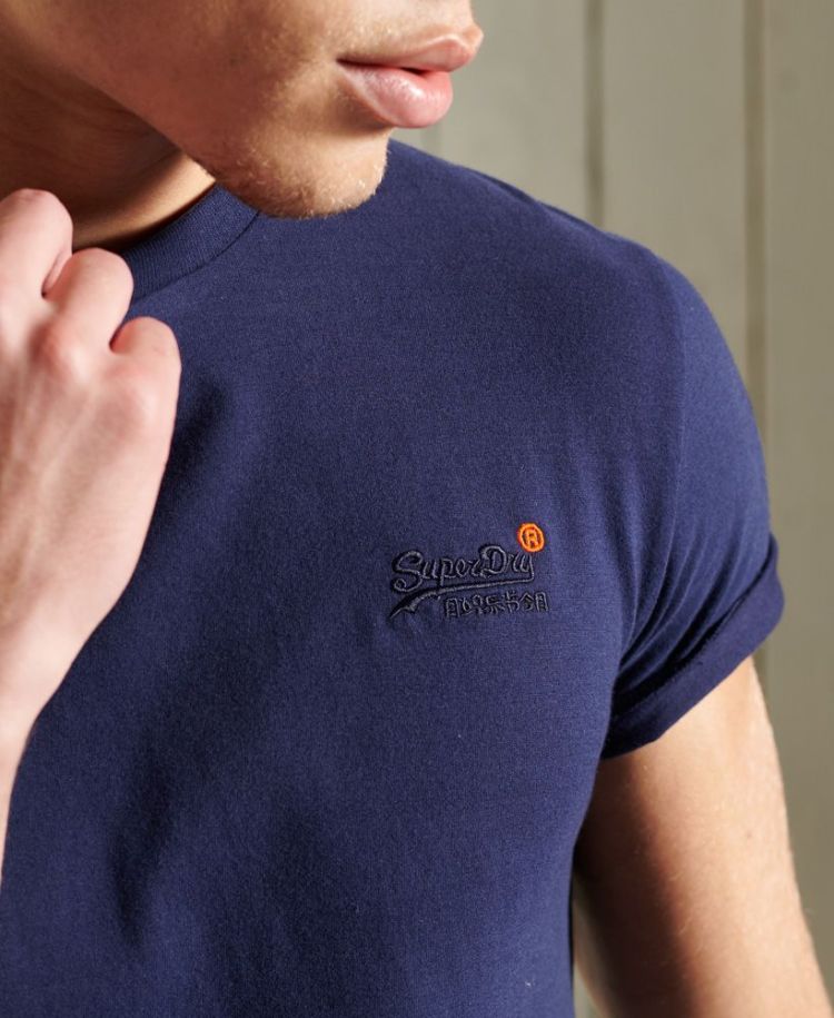 Superdry T-shirt Blauw heren (ORANGE LABEL VINTAGE EMB TEE - M1010206A.ADQ) - GL Sport (Sluis)