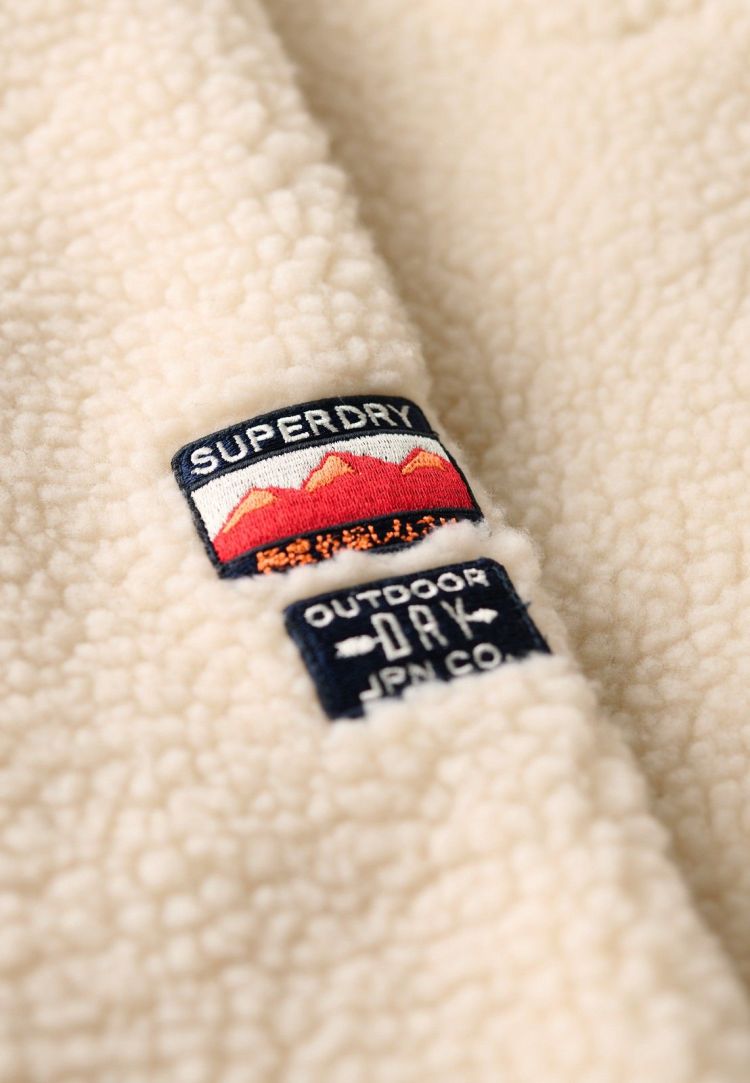 Superdry Vest Creme dames (OUTDOOR FULL ZIP FLEECE - W2012340A.39E) - GL Sport (Sluis)