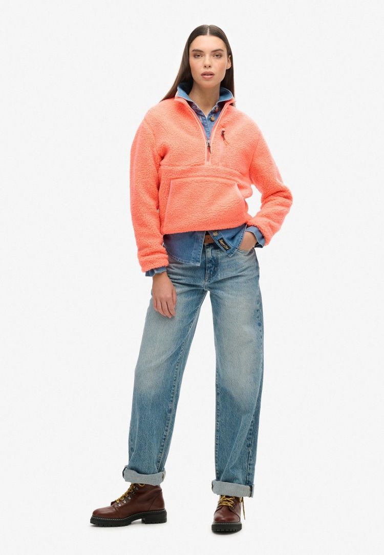 Superdry Pull Koraal dames (OUTDOOR HALF ZIP FLEECE - W2012341A.T7G) - GL Sport (Sluis)