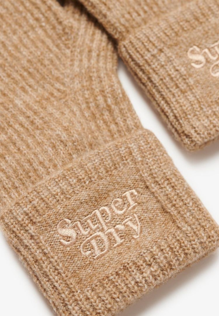 Superdry Handschoenen Bruin dames (SOFT RIB KNIT GLOVES - Y9310077A.1JL) - GL Sport (Sluis)