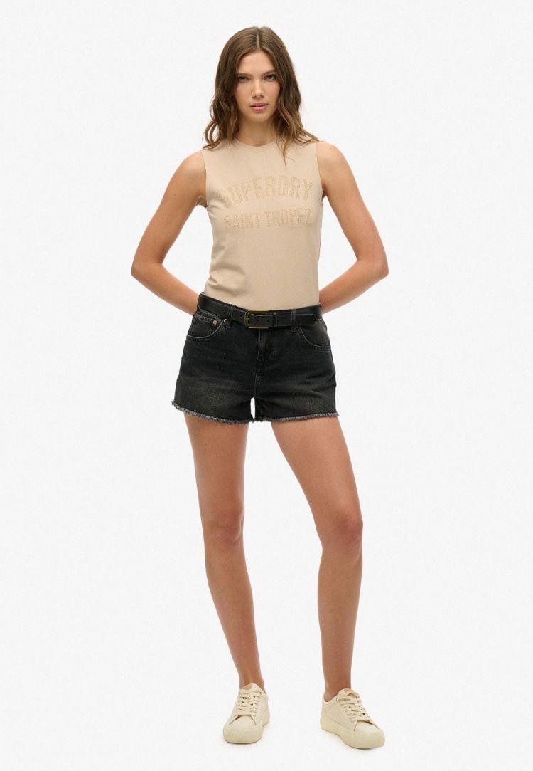 Superdry Top Beige dames (SPORT LUXE FITTED TANK - W6012040A.6NN) - GL Sport (Sluis)