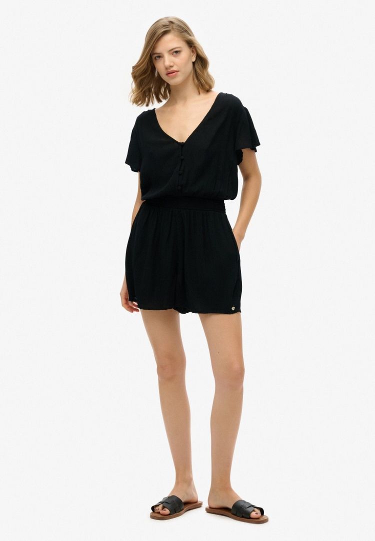 Superdry Jurk Zwart dames (SS PRINTED PLAYSUIT - W8011880A.02A) - GL Sport (Sluis)