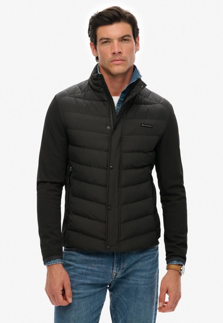 Superdry Jas Zwart heren (STORM POPPER SOFTSHELL JACKET - M5012253A.02A) - GL Sport (Sluis)