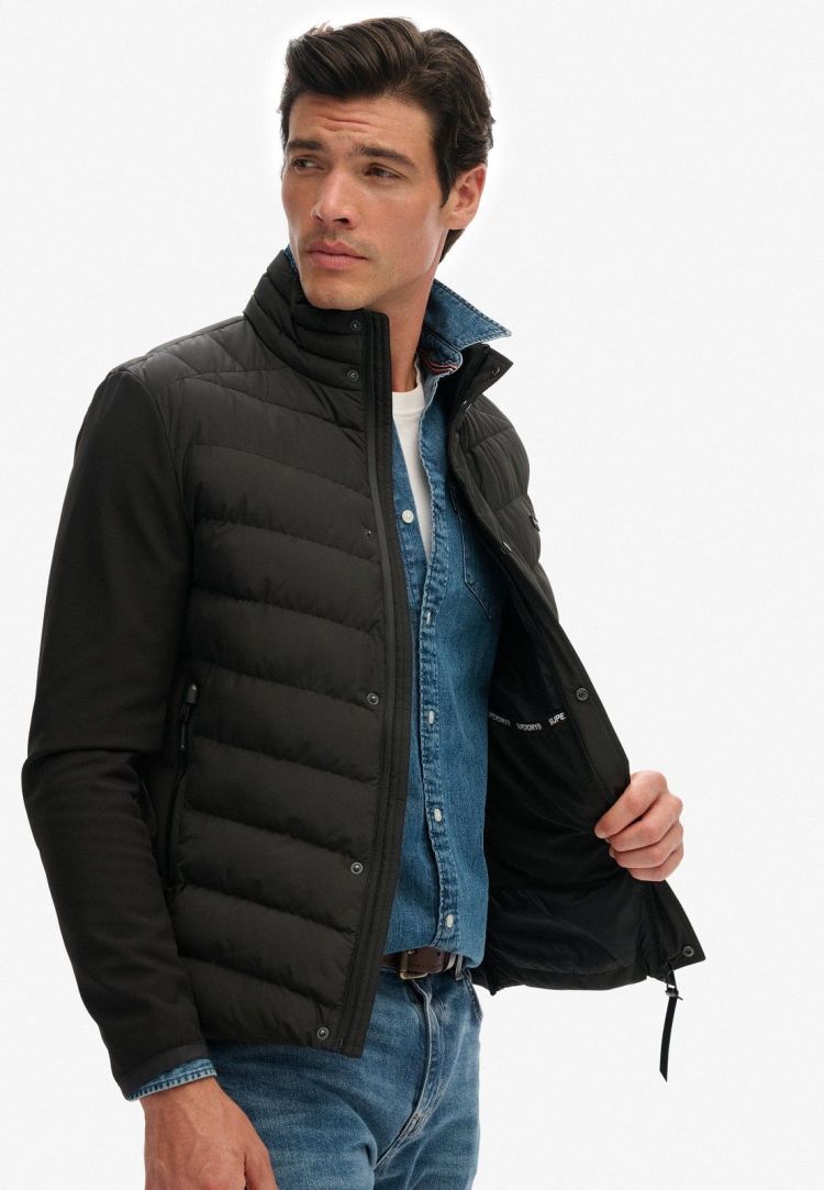 Superdry Jas Zwart heren (STORM POPPER SOFTSHELL JACKET - M5012253A.02A) - GL Sport (Sluis)