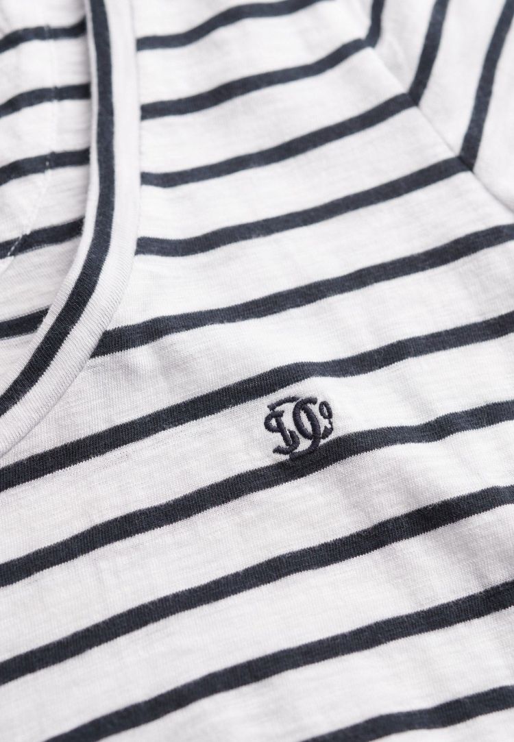 Superdry T-shirt Off-white dames (STUDIOS SCOOP NECK T-SHIRT - W1011827A.VCD) - GL Sport (Sluis)