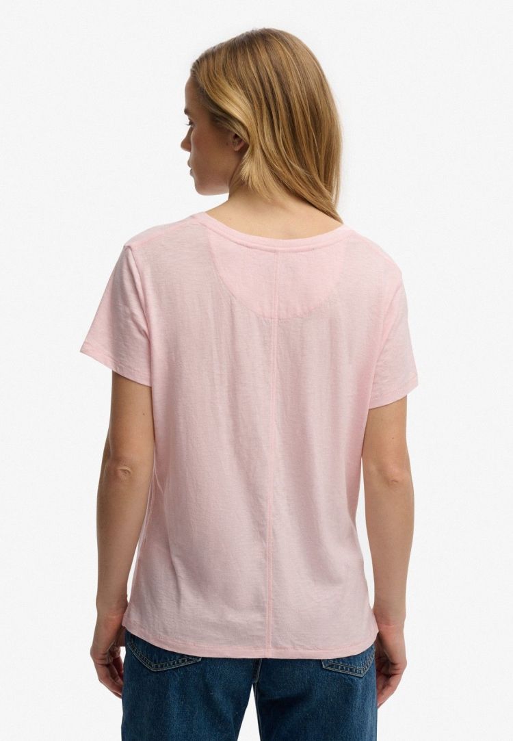 Superdry T-shirt Roze dames (STUDIOS SLUB EMBROIDERED T-SHIRT - W1011828A.11R) - GL Sport (Sluis)