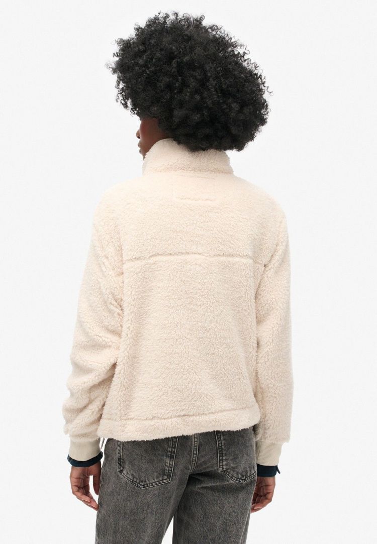 Superdry Pull Off-white dames (SUPER SOFT HENLEY - W2012372A.3KU) - GL Sport (Sluis)