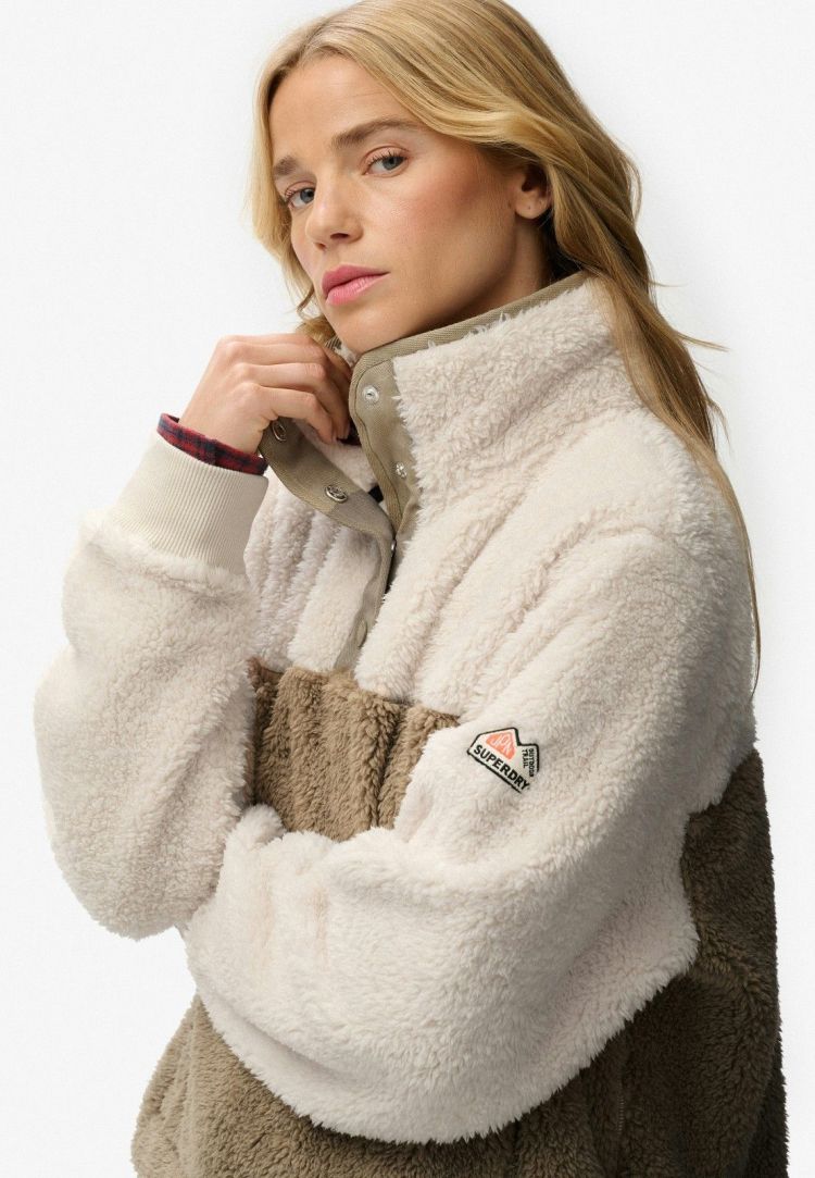 Superdry & Co Vest Beige dames (SUPER SOFT MASH UP HALF ZIP - W2012349A.9UN) - GL Sport (Sluis)
