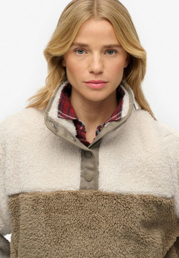 Superdry & Co Vest Beige dames (SUPER SOFT MASH UP HALF ZIP - W2012349A.9UN) - GL Sport (Sluis)