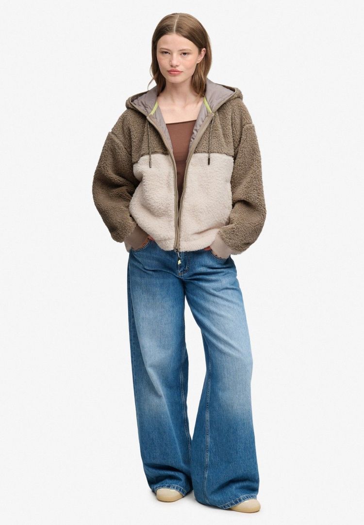 Superdry & Co Hoodie Off-white dames (SUPER SOFT ZIPHOOD - W2012732A.M5D) - GL Sport (Sluis)