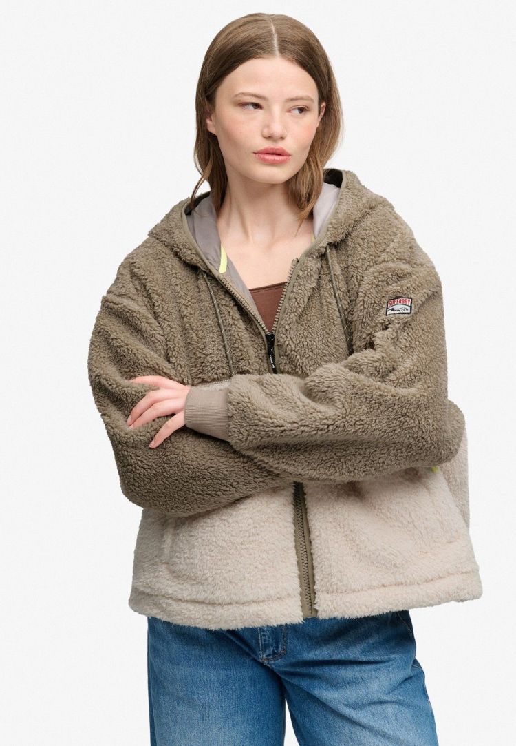 Superdry & Co Hoodie Off-white dames (SUPER SOFT ZIPHOOD - W2012732A.M5D) - GL Sport (Sluis)