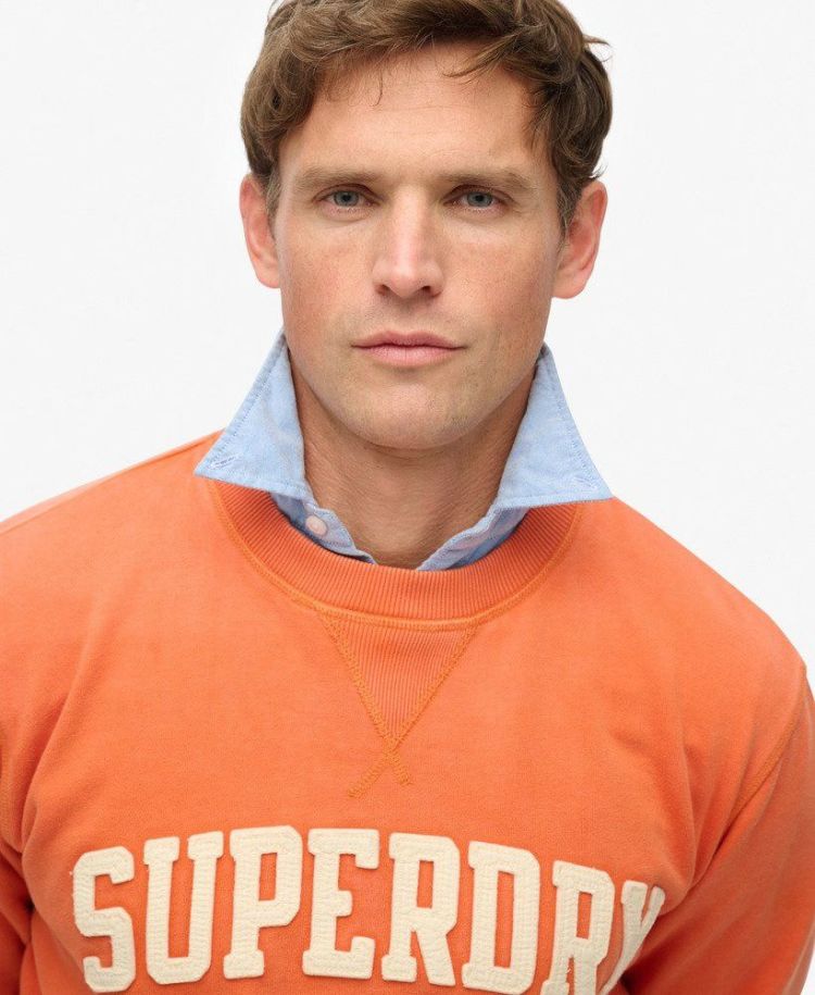 Superdry Sweater Oranje heren (VINTAGE ATHLETIC CREW - M2014012A.E1W) - GL Sport (Sluis)
