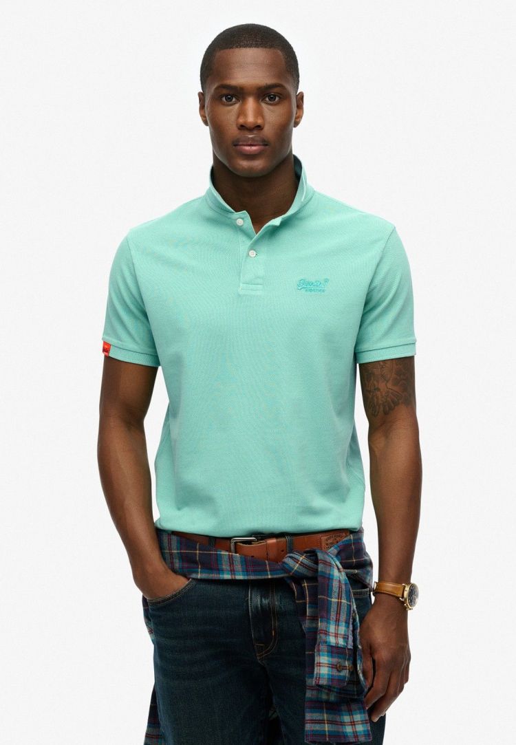 Superdry Polo Groen heren (VINTAGE DESTROY POLO - M1110439A.2MD) - GL Sport (Sluis)