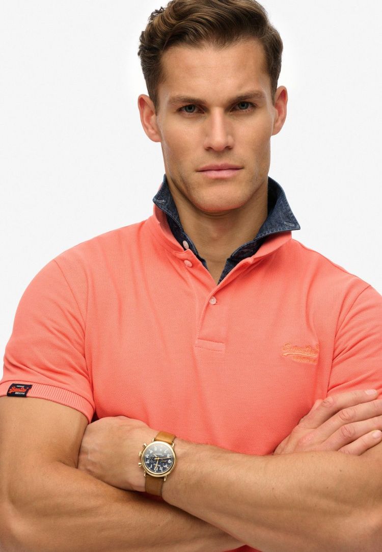 Superdry Polo Koraal heren (VINTAGE DESTROY POLO - M1110439A.MHI) - GL Sport (Sluis)
