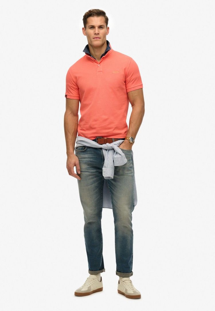 Superdry Polo Koraal heren (VINTAGE DESTROY POLO - M1110439A.MHI) - GL Sport (Sluis)