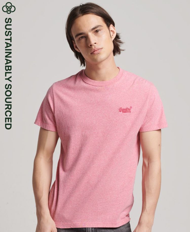Superdry T-shirt Rood heren (VINTAGE LOGO EMB TEE - M1011245A.5XE) - GL Sport (Sluis)