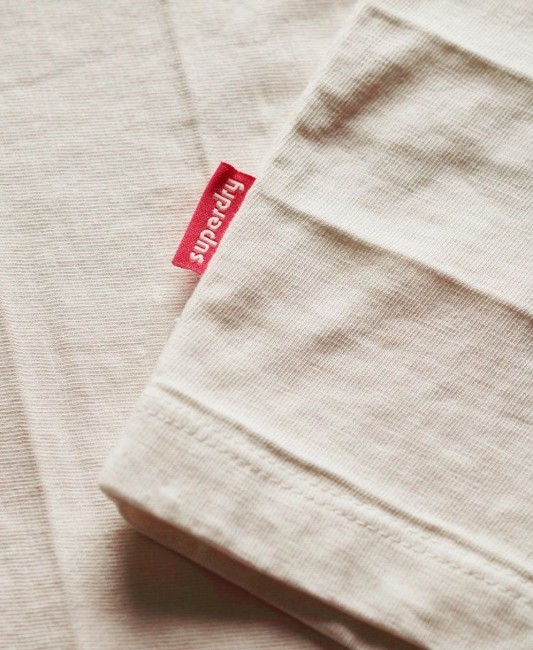 Superdry T-shirt Off-white heren (VINTAGE TEXTURE TEE - M1011570A.1TC) - GL Sport (Sluis)