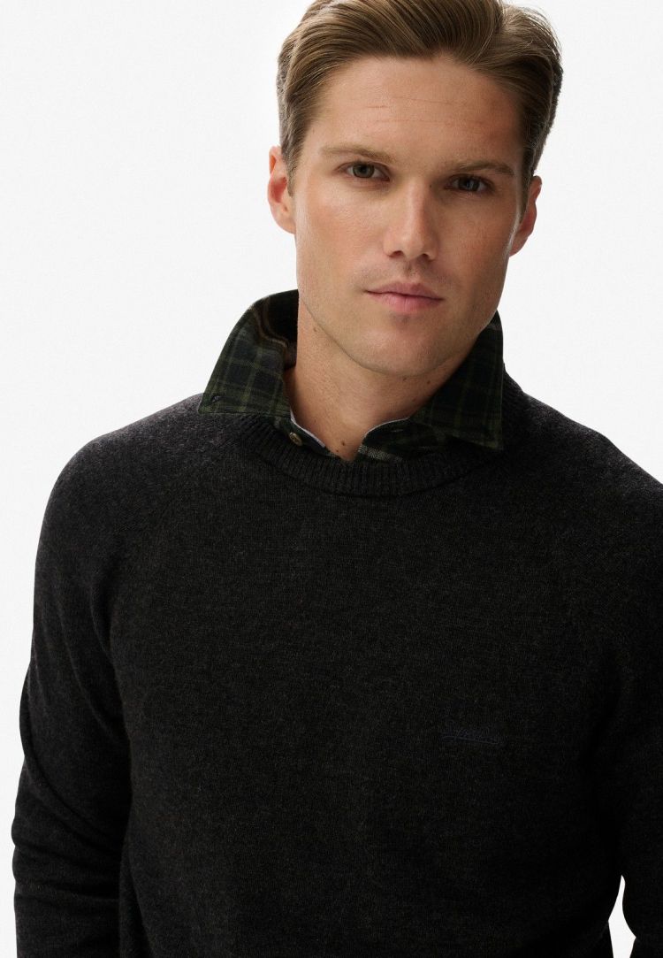Superdry Pull Antraciet heren (WOOL BLEND JUMPER - M6110689A.H8T) - GL Sport (Sluis)