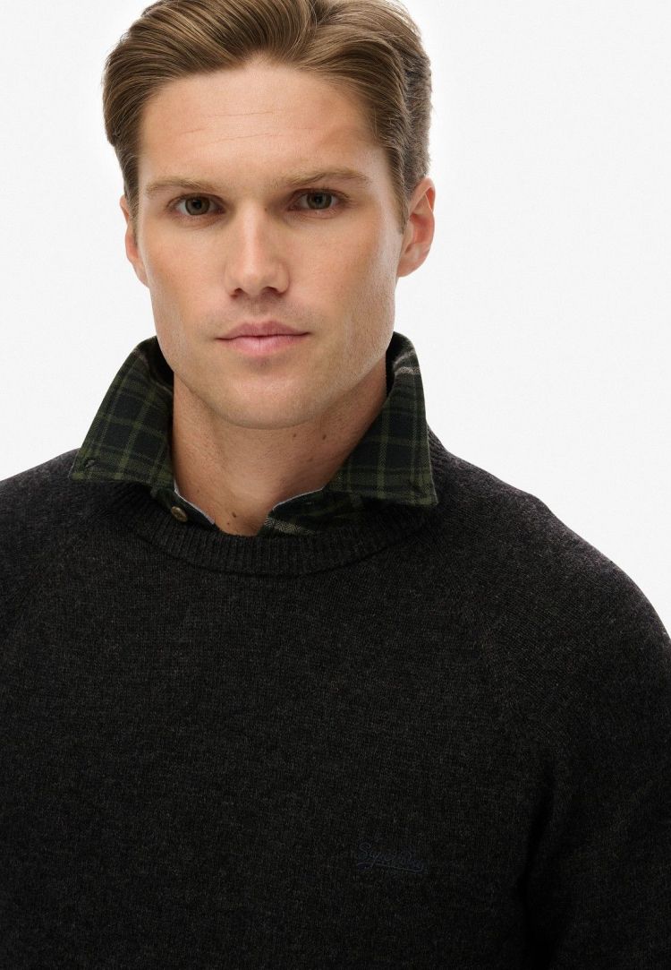 Superdry Pull Antraciet heren (WOOL BLEND JUMPER - M6110689A.H8T) - GL Sport (Sluis)