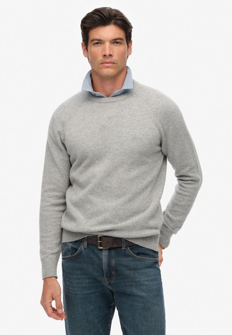 Superdry Pull Grijs heren (WOOL BLEND JUMPER - M6110689A.41Q) - GL Sport (Sluis)