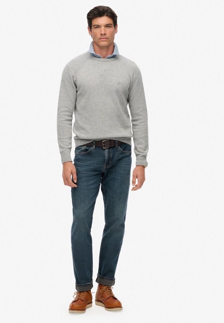 Superdry Pull Grijs heren (WOOL BLEND JUMPER - M6110689A.41Q) - GL Sport (Sluis)