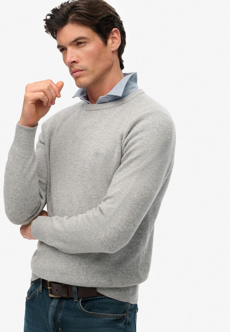 Superdry Pull Grijs heren (WOOL BLEND JUMPER - M6110689A.41Q) - GL Sport (Sluis)