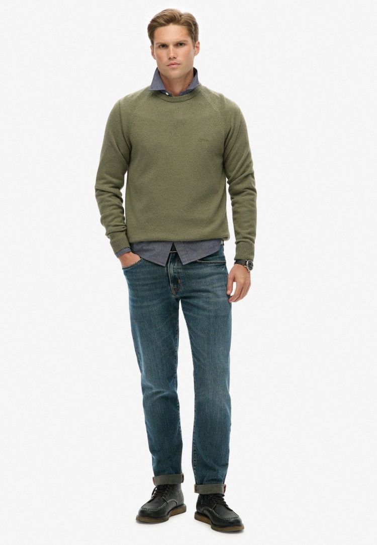 Superdry Pull Groen heren (WOOL BLEND JUMPER - M6110689A.XQ7) - GL Sport (Sluis)