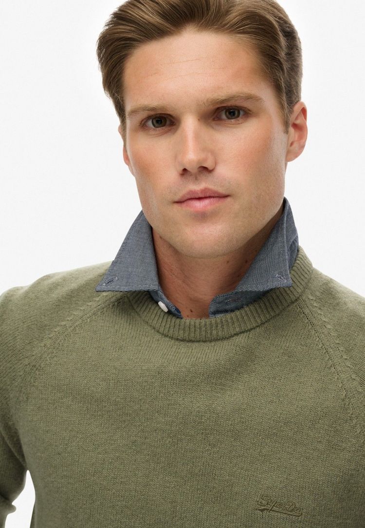 Superdry Pull Groen heren (WOOL BLEND JUMPER - M6110689A.XQ7) - GL Sport (Sluis)