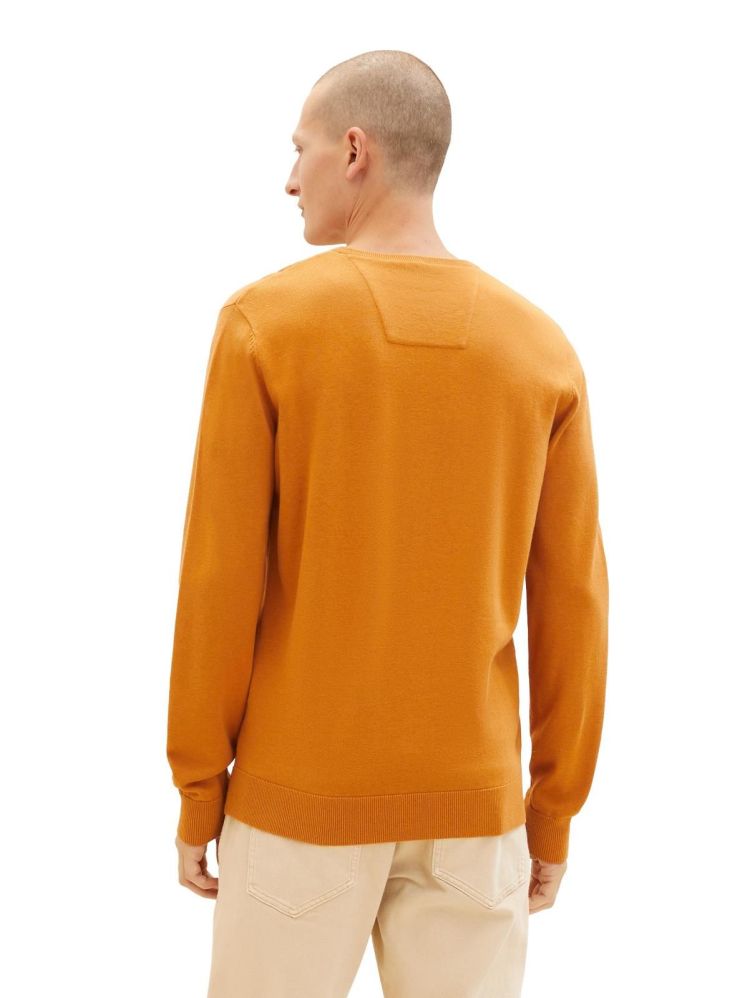 Tom Tailor Pull Oranje heren (BASIC CREW NECK SWEATER - 1027661.27682) - GL Sport (Sluis)