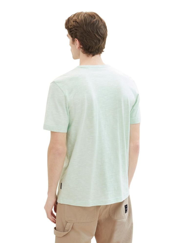 Tom Tailor T-shirt Groen heren (BASIC T-SHIRT - 1040818.35717) - GL Sport (Sluis)
