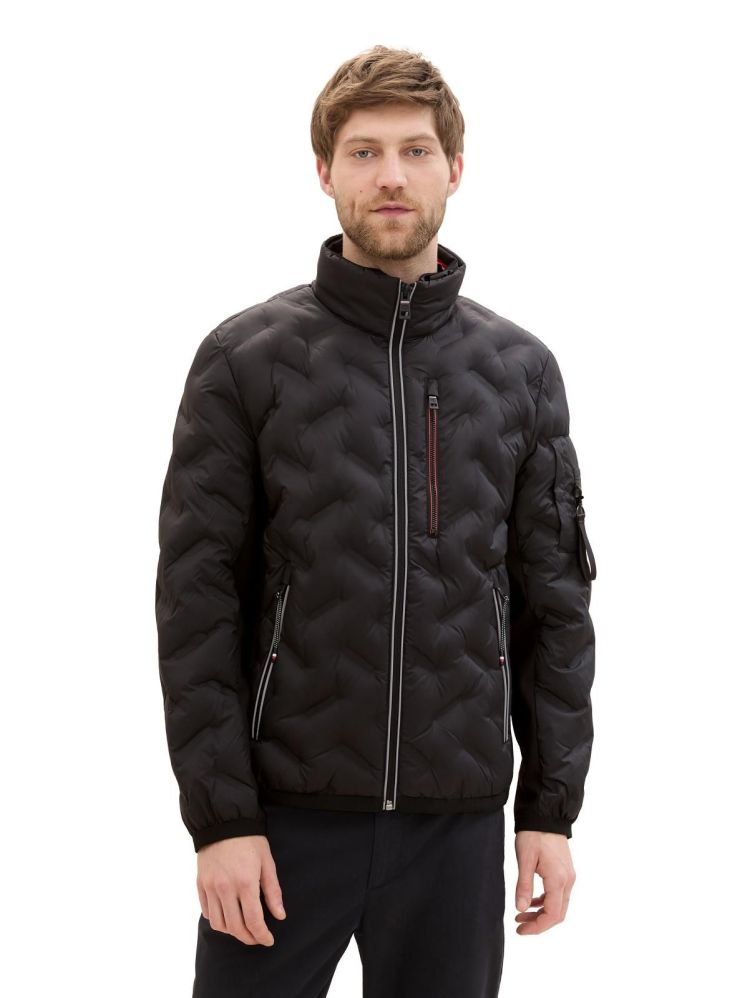 Tom Tailor Jas Zwart heren (DECORATIVE HYBRID JACKET - 1042489.29999) - GL Sport (Sluis)