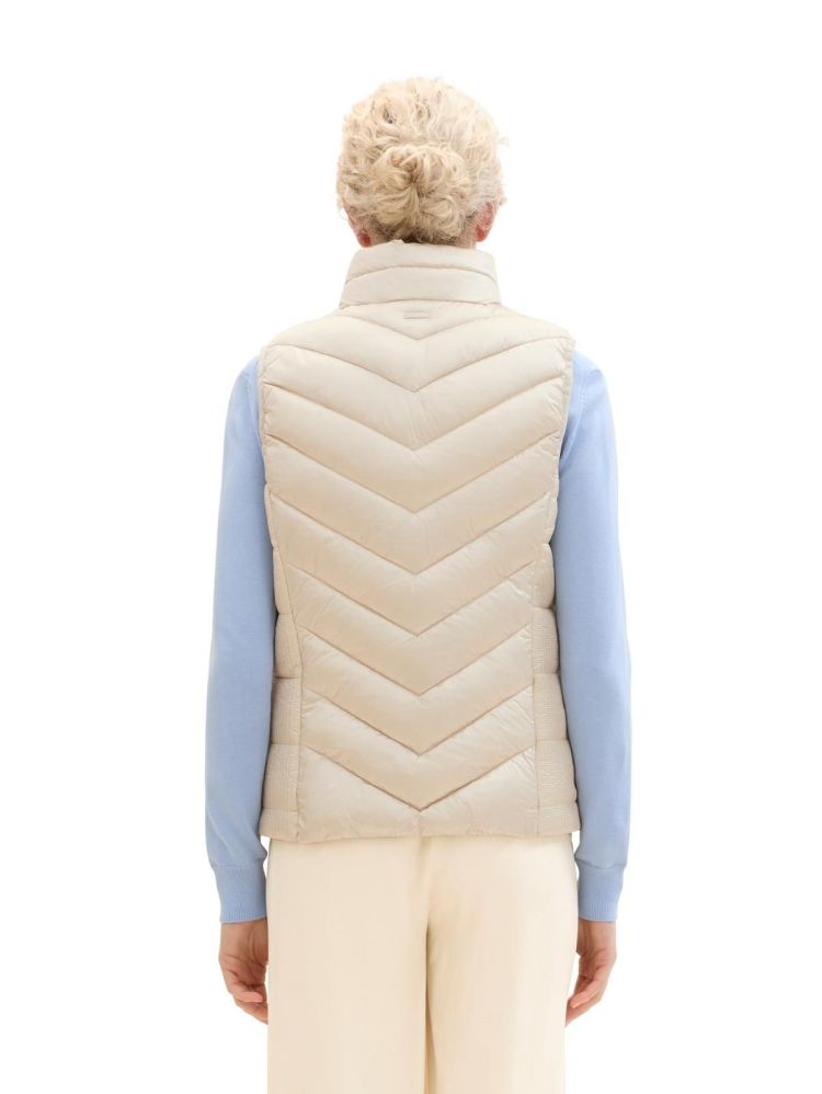 Tom Tailor Bodywarmer Beige dames (LIGHT WEIGHT VEST - 1041486.12365) - GL Sport (Sluis)