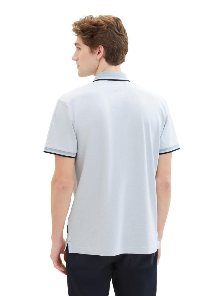 Tom Tailor Polo Wit heren (POLO WITH DETAILED COLAR - 1040822.35199) - GL Sport (Sluis)