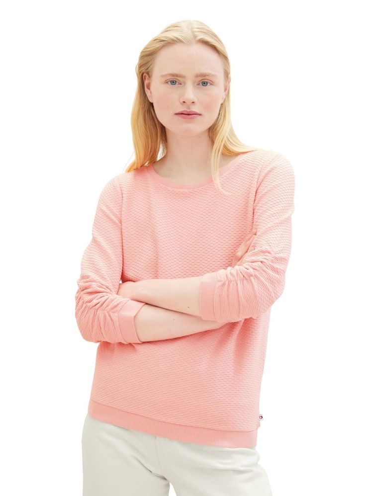 Tom Tailor Sweater Roze dames (STRUCTURED SWEAT - 1039979.21171) - GL Sport (Sluis)