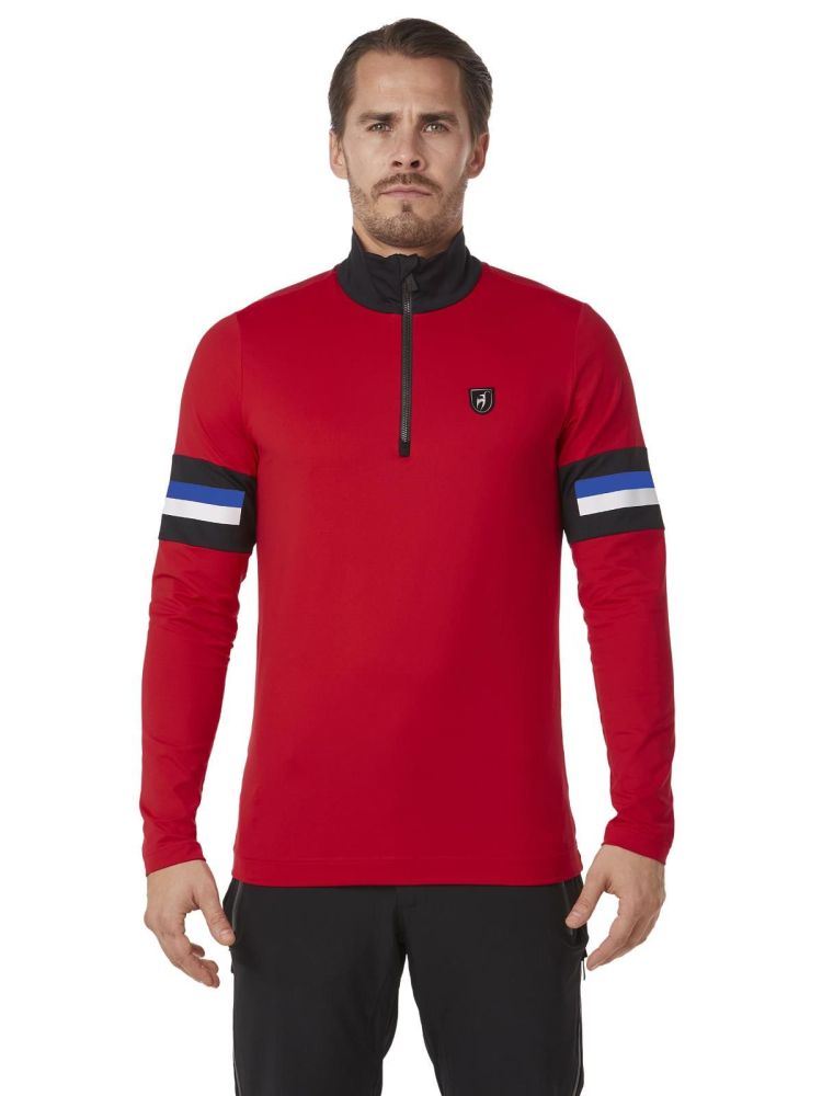 Toni Sailer Skipully Rood heren (YANNIC MEN FIRST LAYER - 331314.442) - GL Sport (Sluis)