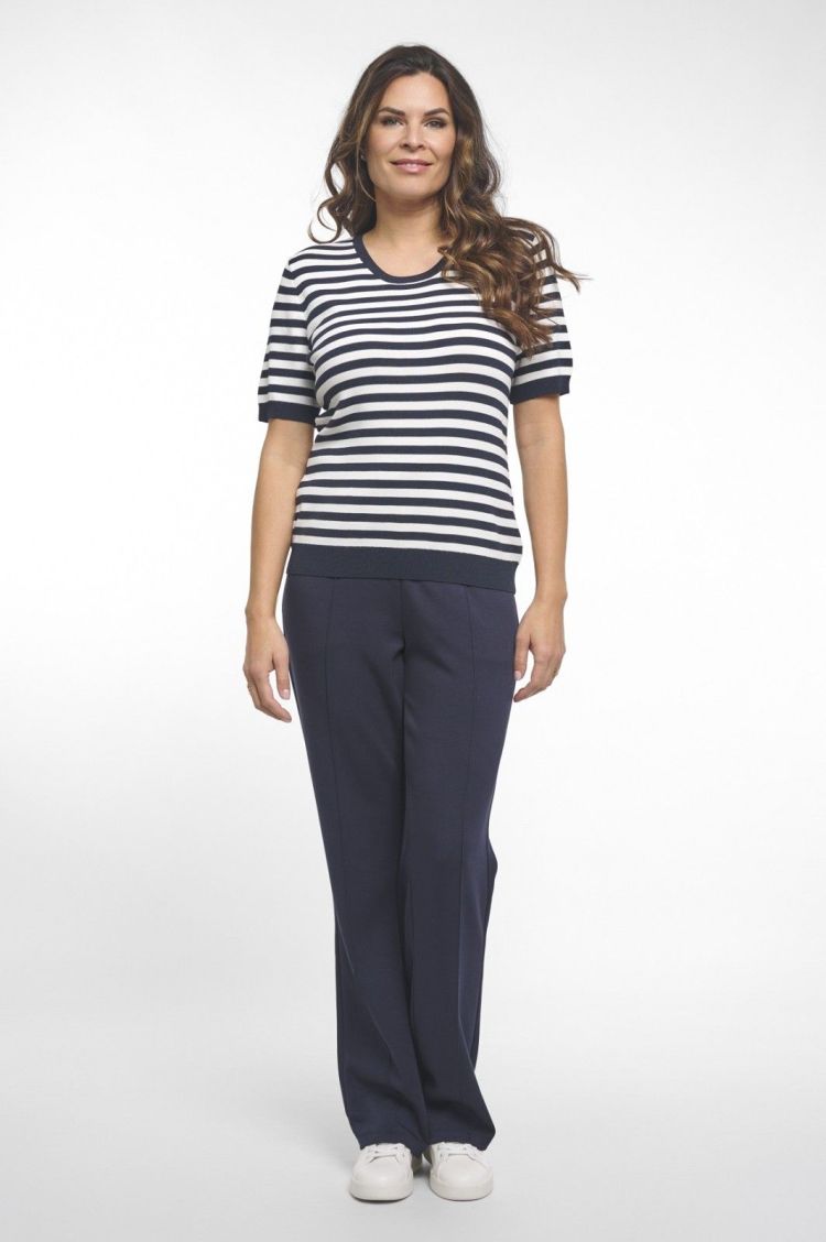 ZOSO Sweater Wit dames (GABY SWEATER - 262GABY.WHITE/NAVY) - GL Sport (Sluis)