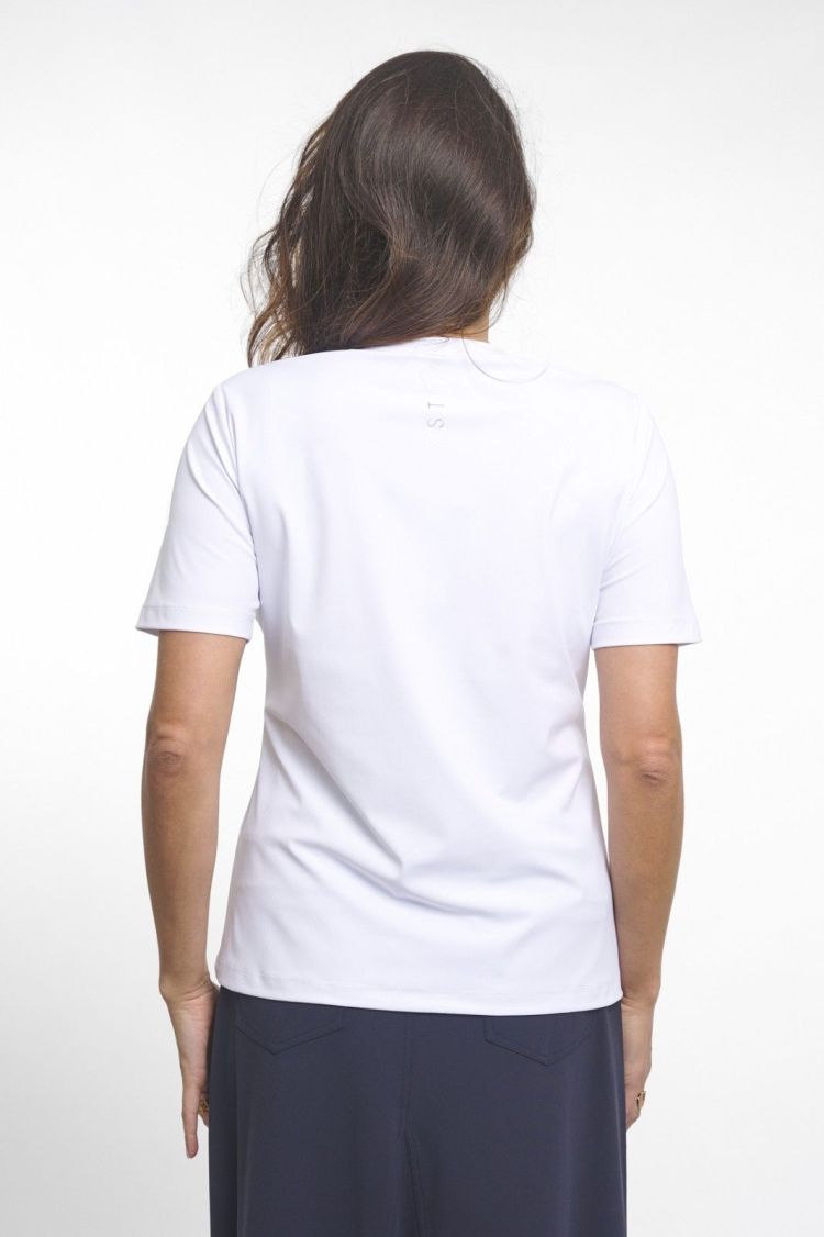ZOSO T-shirt Wit dames (JESSY T-SHIRT - 262JESSY.WHITE/NAVY) - GL Sport (Sluis)